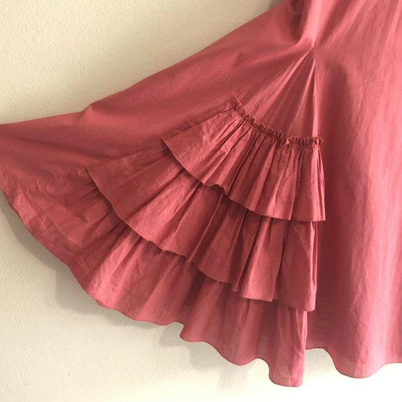 BCBG MAXAZRIA V Neck Sleeveless Terracotta Dress M - Picture 5 of 10